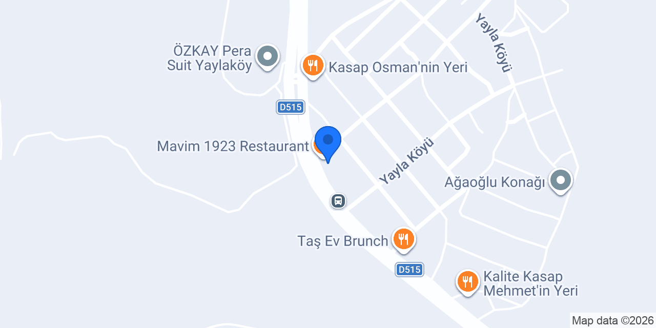 Yaylaköy Anıl Restaurant konumu