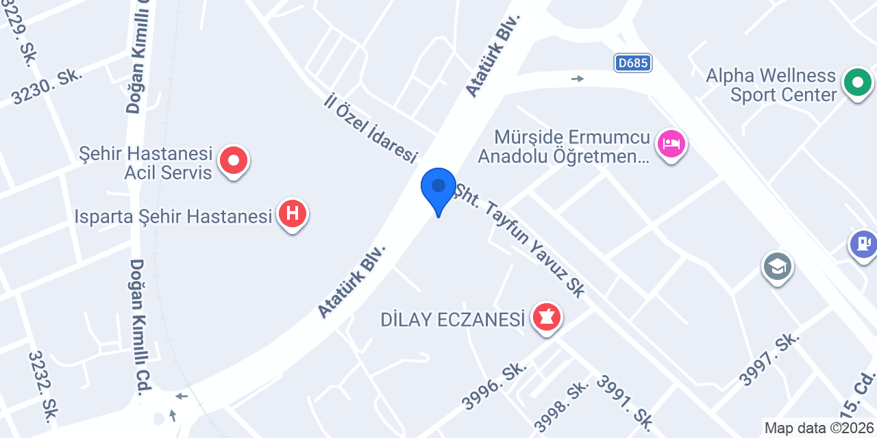 Okyanus Eczanesi Isparta konumu