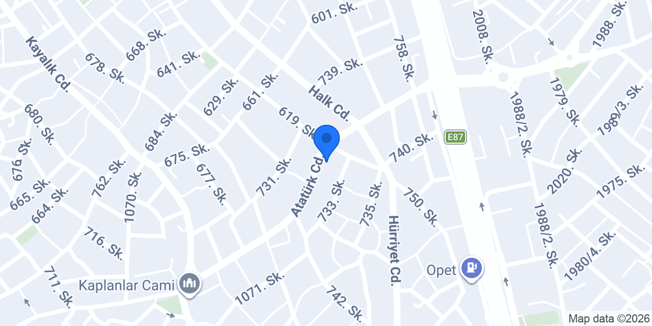 Denizli Gergi Tavan konumu