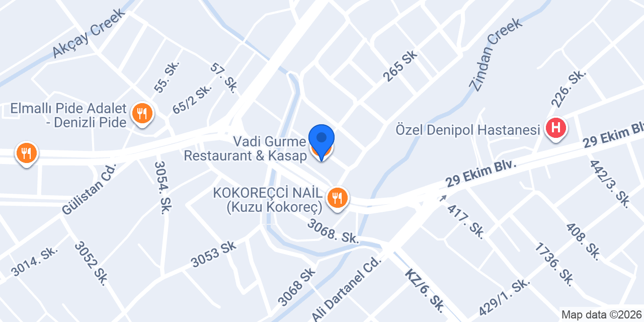 Vadi Gurme Restaurant & Kasap konumu