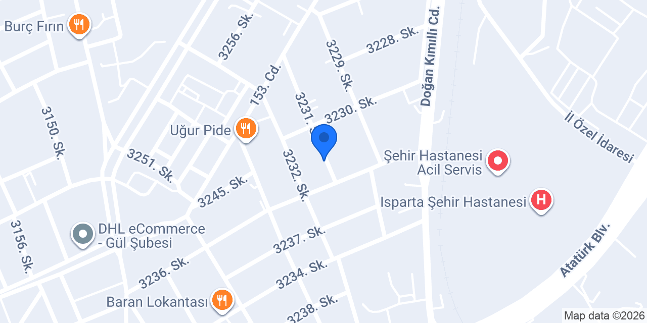 ISPARTA MOBİLYA DEKORASYON OSMAN TÜRKER konumu