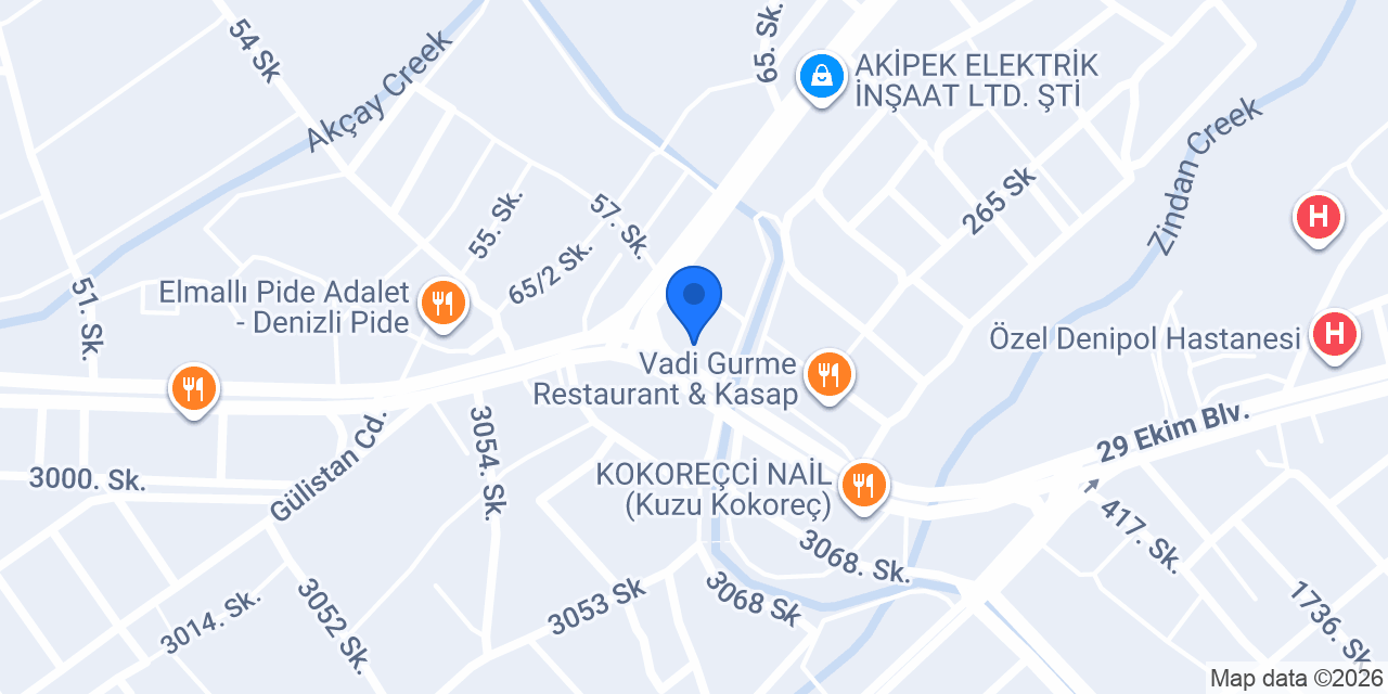 Denizli Vip Transfer konumu