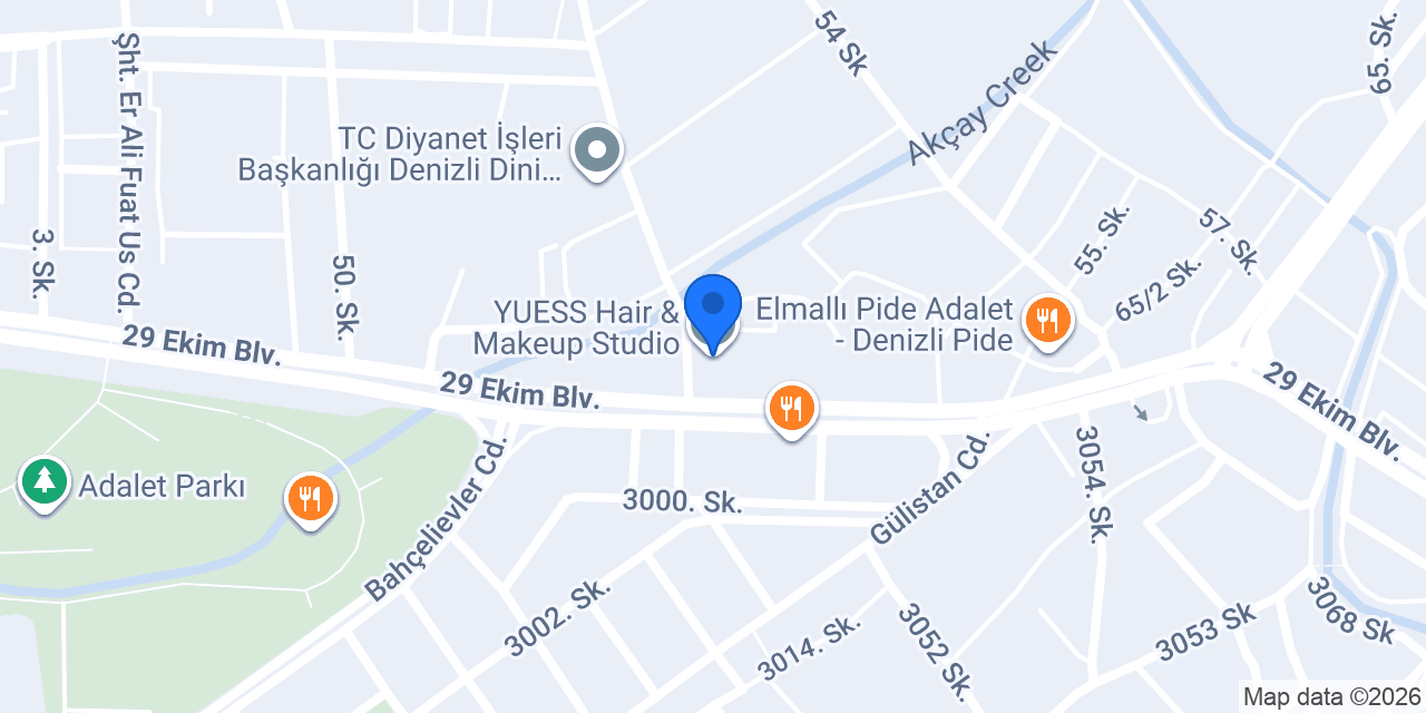 YUESS Hair & Makeup Studio konumu