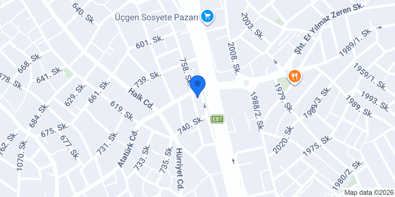 Kromtek Endüstriye Mutfak Ekipmanları - Öztiryakiler konumu