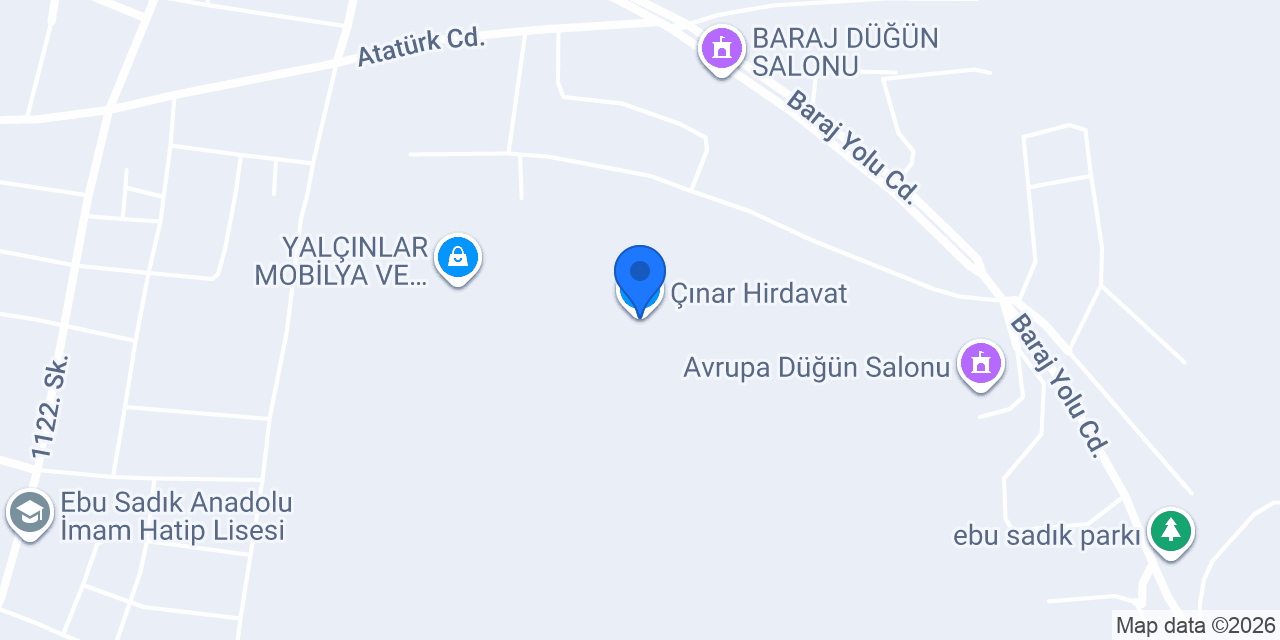 Çınar Hirdavat konumu