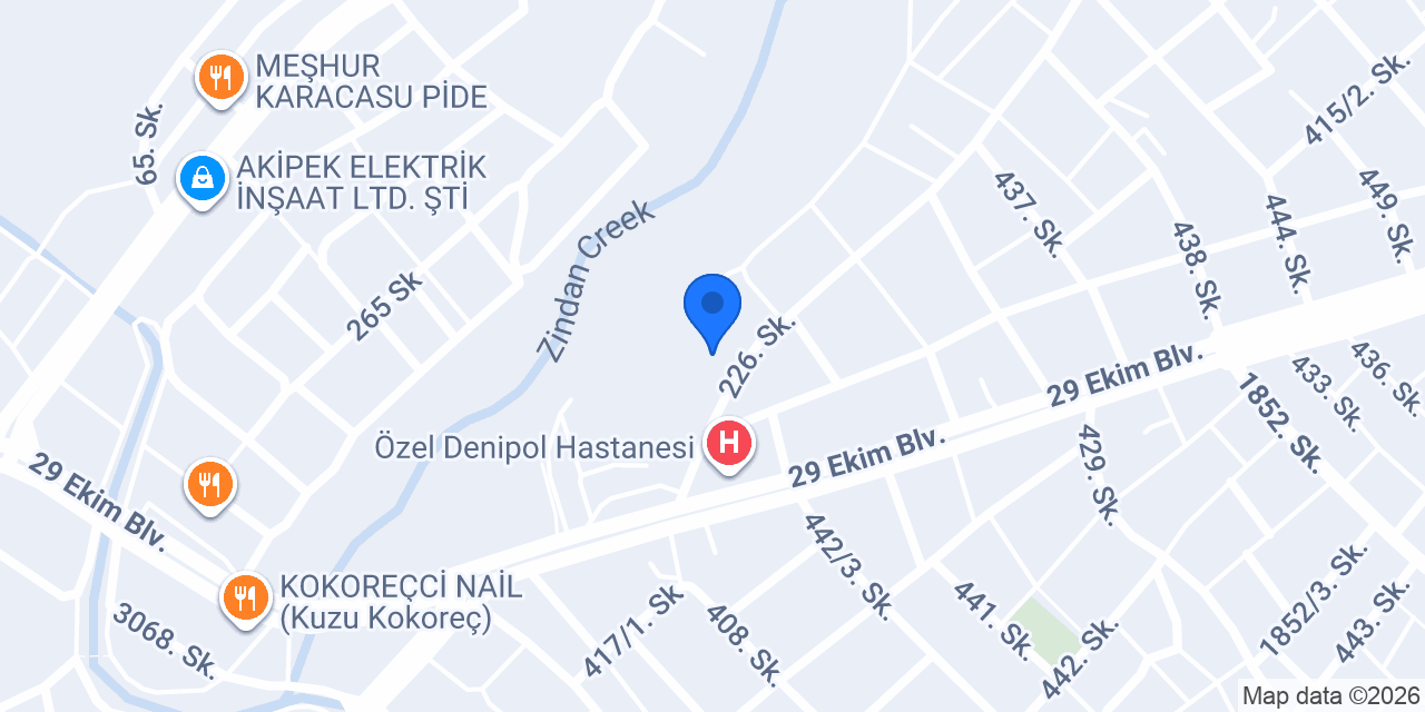 Özel Denipollife Hastanesi konumu