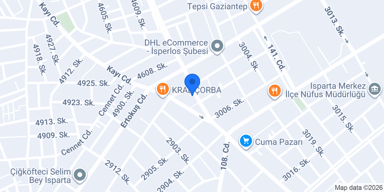 TAŞOĞLU BAKLAVA ISPARTA konumu