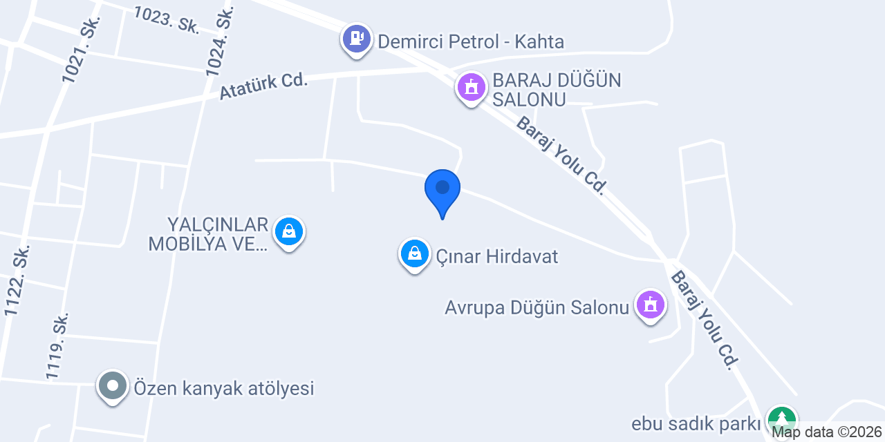 Özen Mobilya konumu