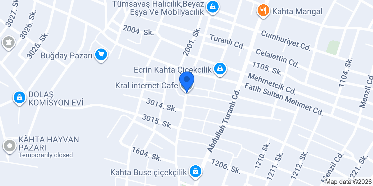 Kral internet Cafe konumu