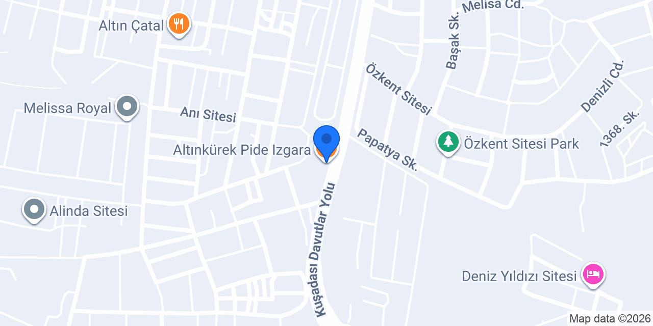 Altınkürek Pide Izgara konumu