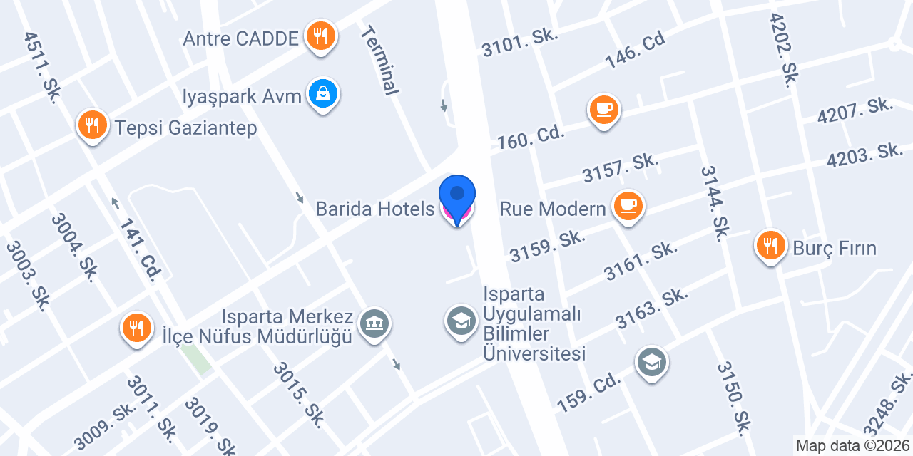 Barida Hotels konumu