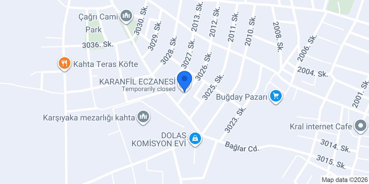 KARANFİL ECZANESİ konumu