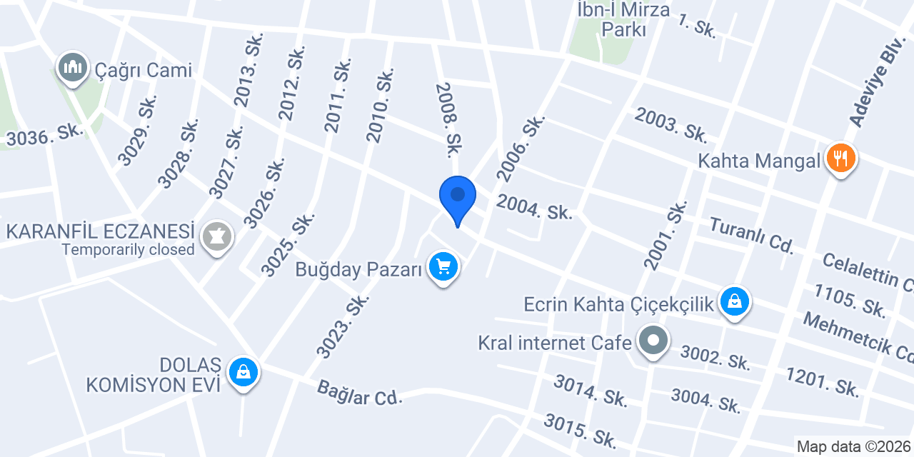 Okaylar Tarım Tic konumu