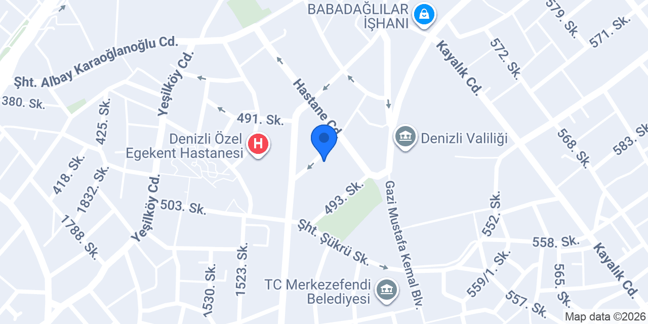 Denizli Hisar Rent a Car konumu