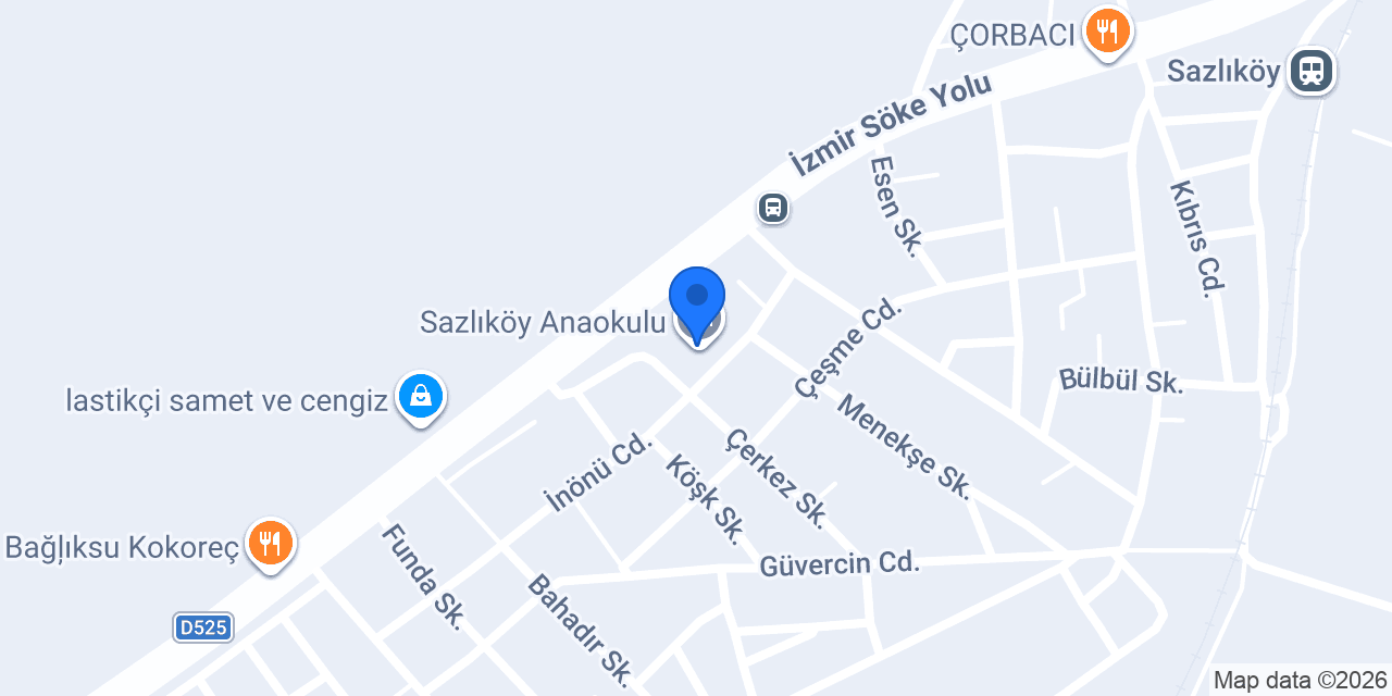 Sazlıköy Anaokulu konumu