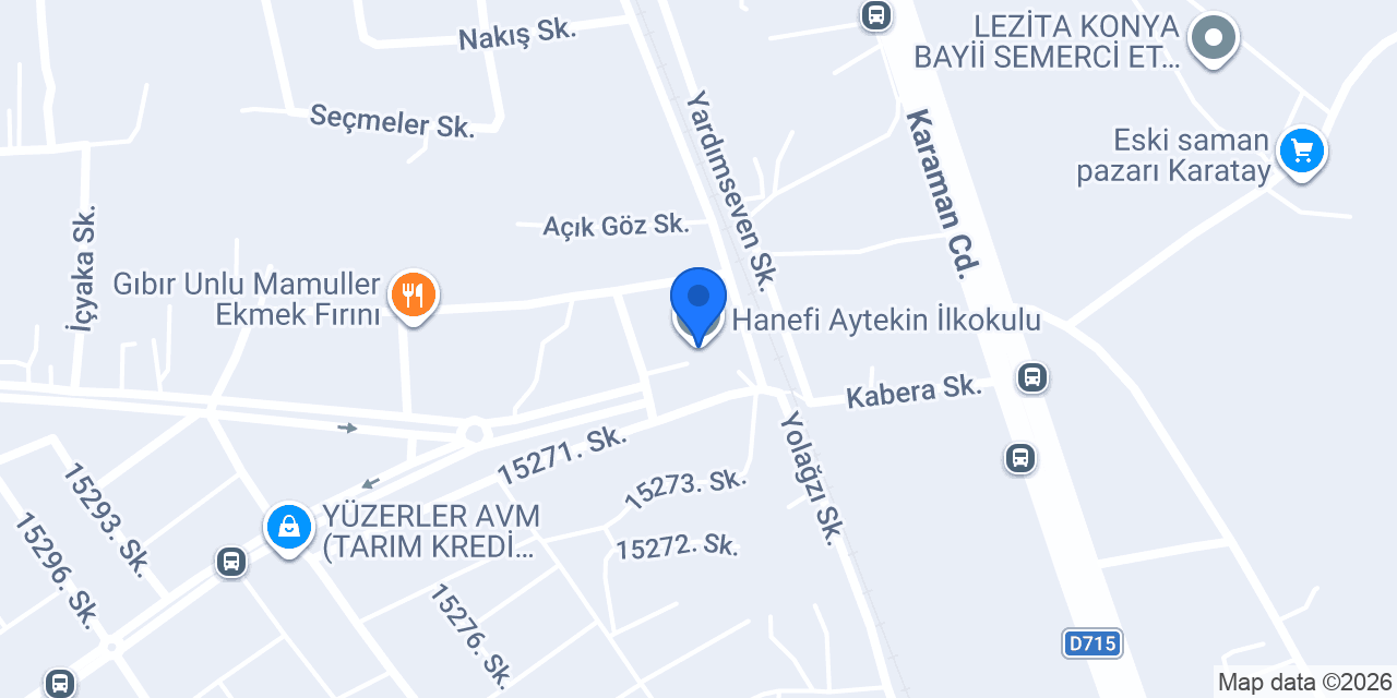 Hanefi Aytekin İlkokulu konumu