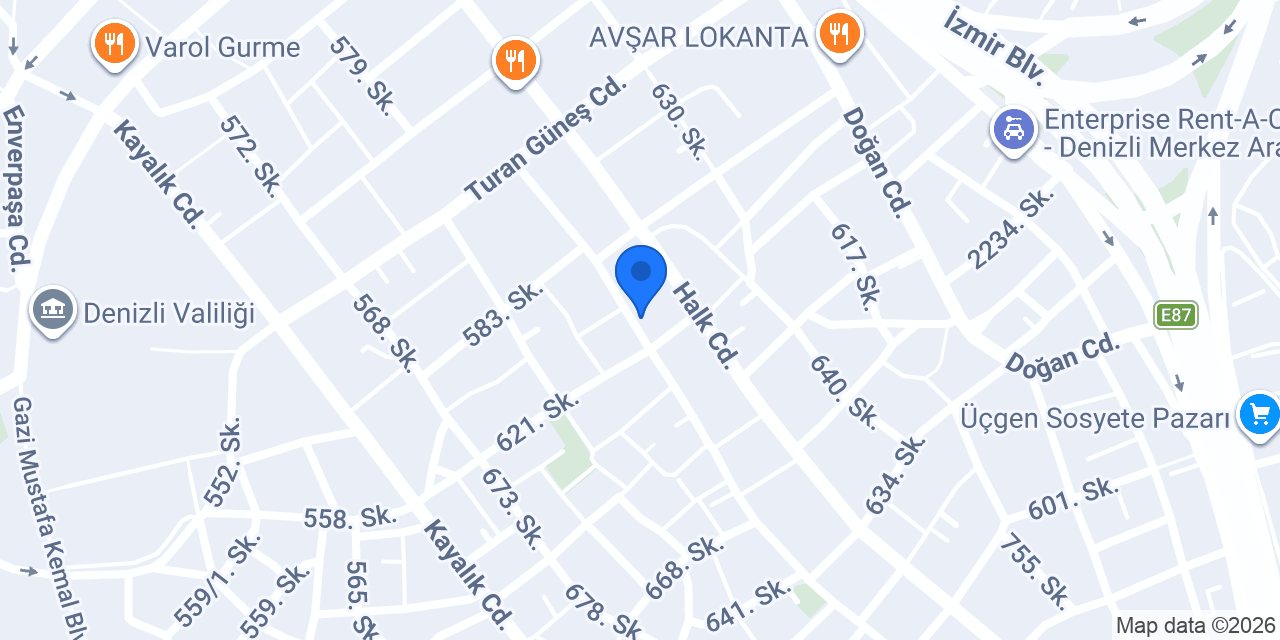 Denizli Masaj Salonu konumu
