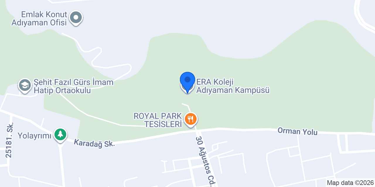 ERA Koleji Adıyaman Kampüsü konumu