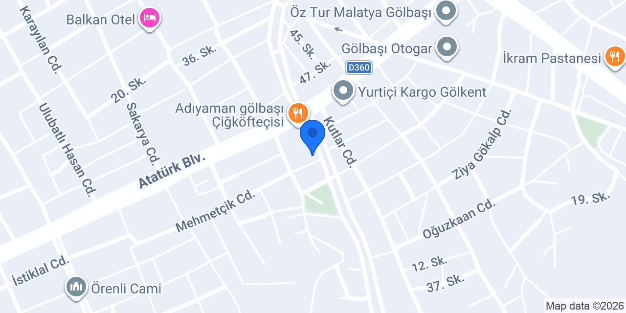 Aras Kargo Gölbaşı Şubesi konumu