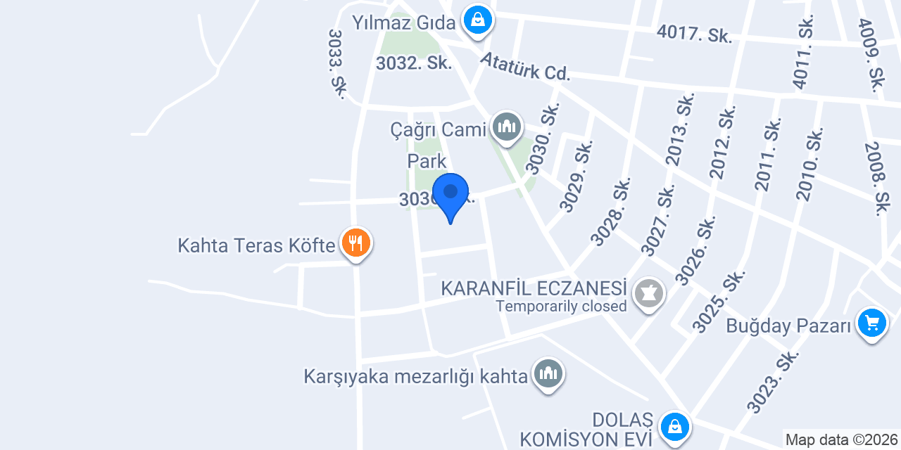 Vali Özbilgin İlkokulu konumu