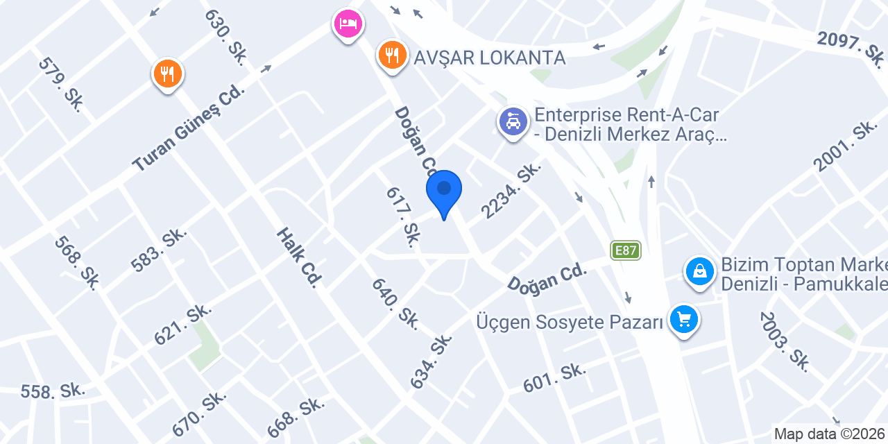 MOTOGARAJ DENİZLİ konumu
