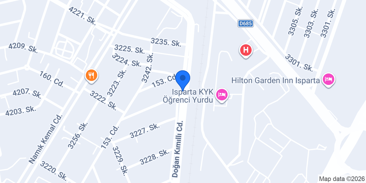Balcı İnşaat Isparta konumu