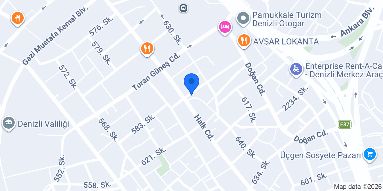 ÖZKALE YAPI MARKET DENİZLİ DYO - FİLLİ BOYA - MARSHALL - MDF LAMBRİ - PVC MERMER KAPLAMA - PARKE - DUVAR ÇITASI konumu