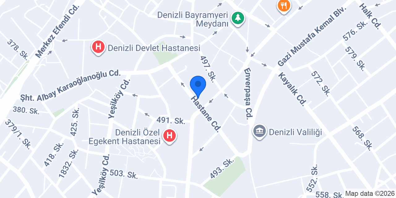 Denizli DDC DİŞ KLİNİĞİ konumu