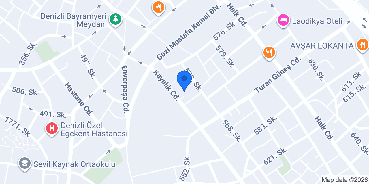 Çekiç Otopark konumu