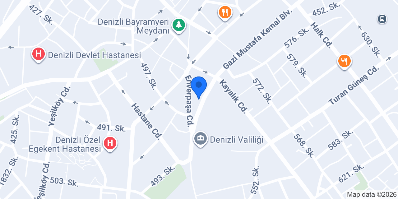 Denizli Taksi konumu