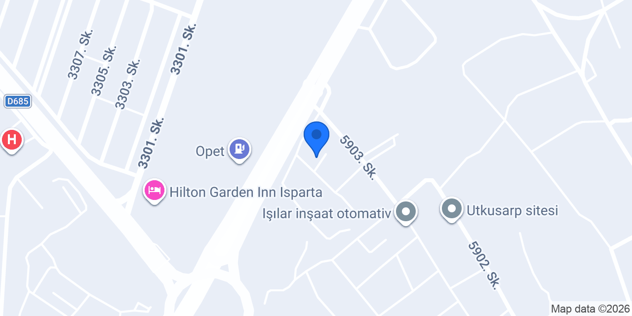 Isparta Meteoroloji Müdürlüğü konumu