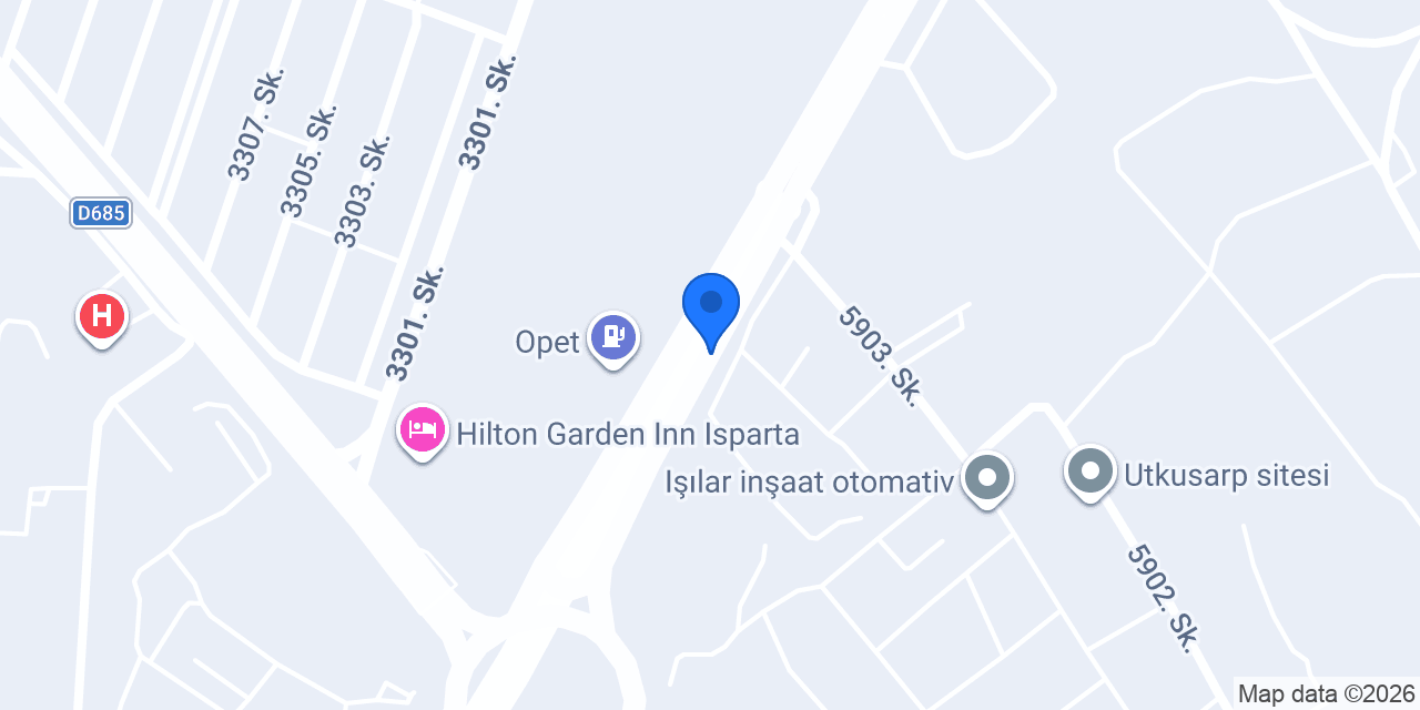 Isparta Merkez Taksi konumu