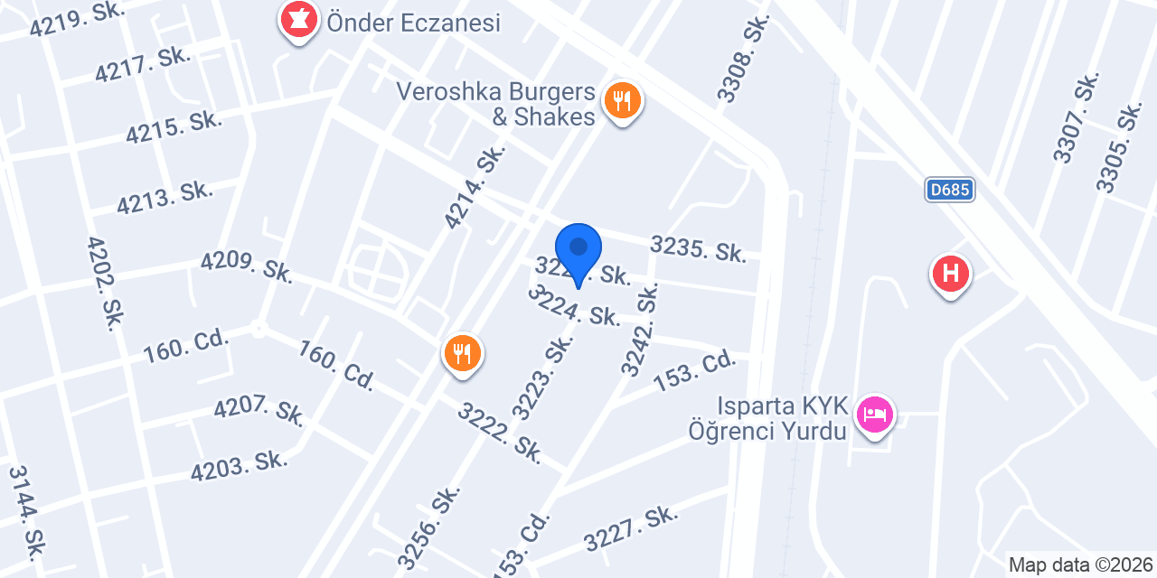 My Order Yapı Market Isparta konumu