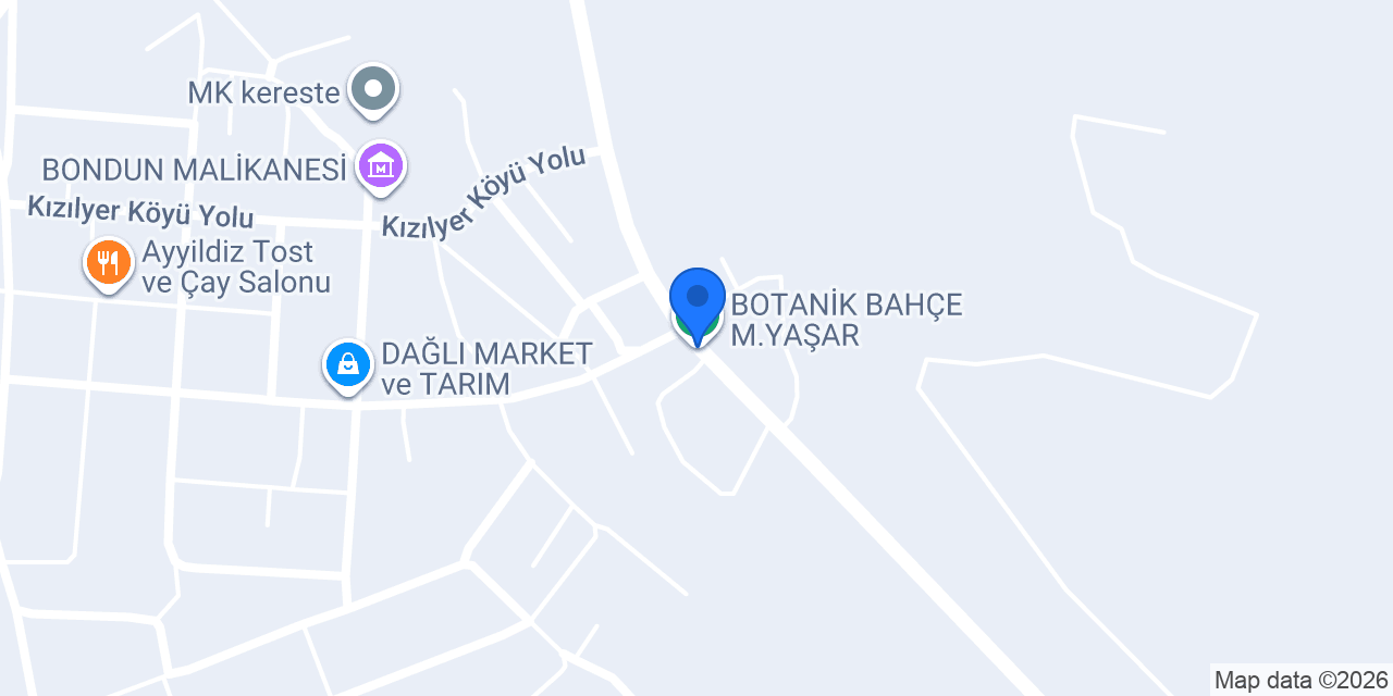 BOTANİK BAHÇE M.YAŞAR konumu