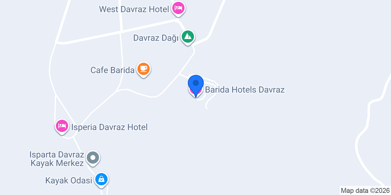Barida Hotels Davraz konumu