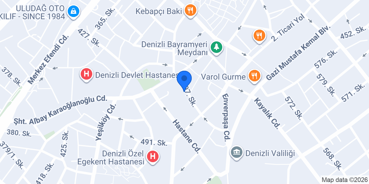 Halkbank Denizli Şubesi konumu