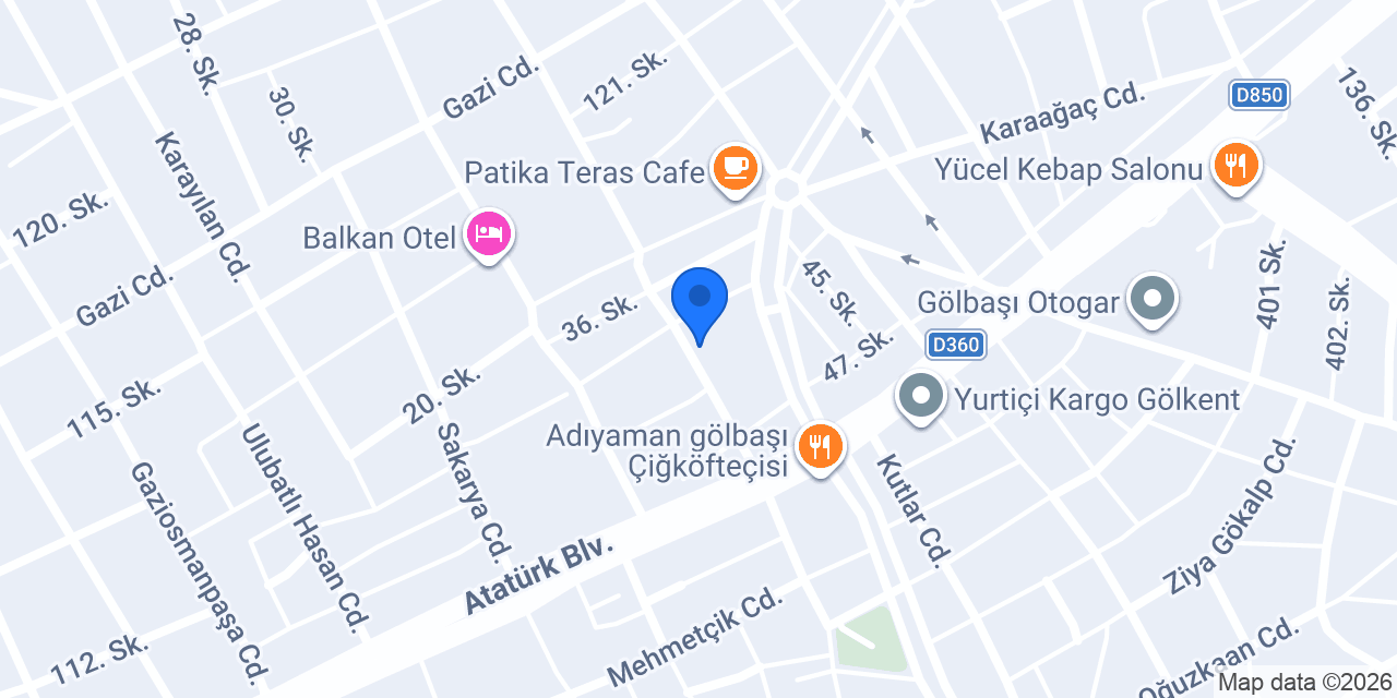 Sürat Kargo Gölkent Şube konumu