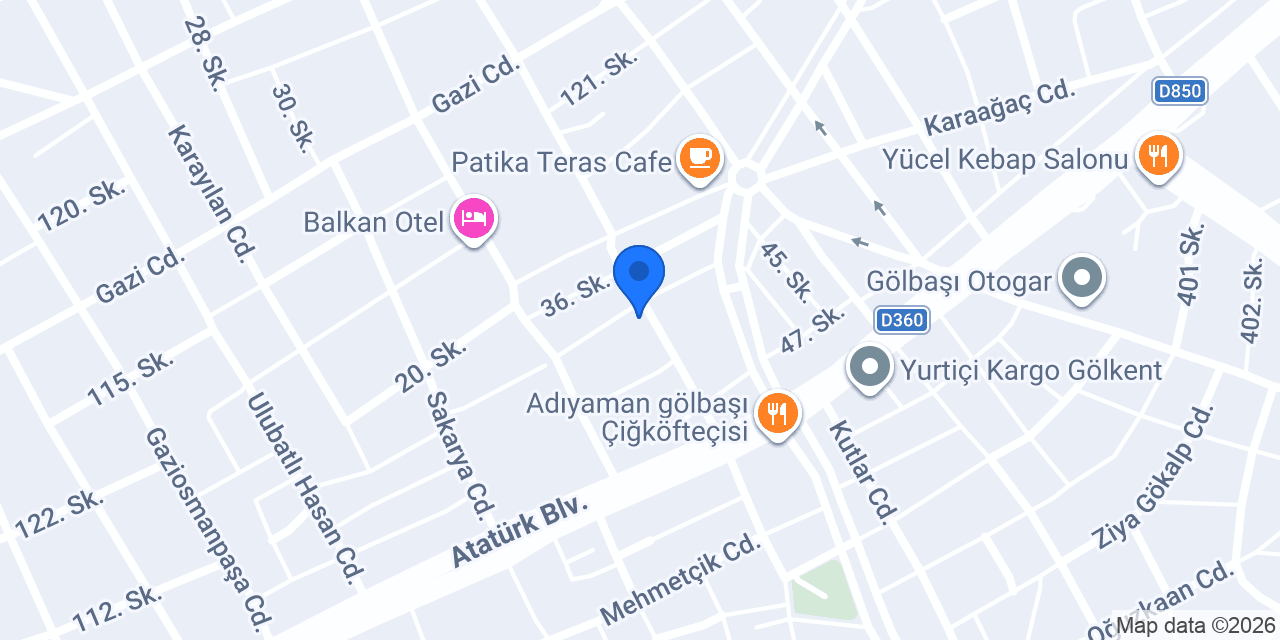 Akmercan Adıyaman Gaz Gölbaşı Şubesi konumu