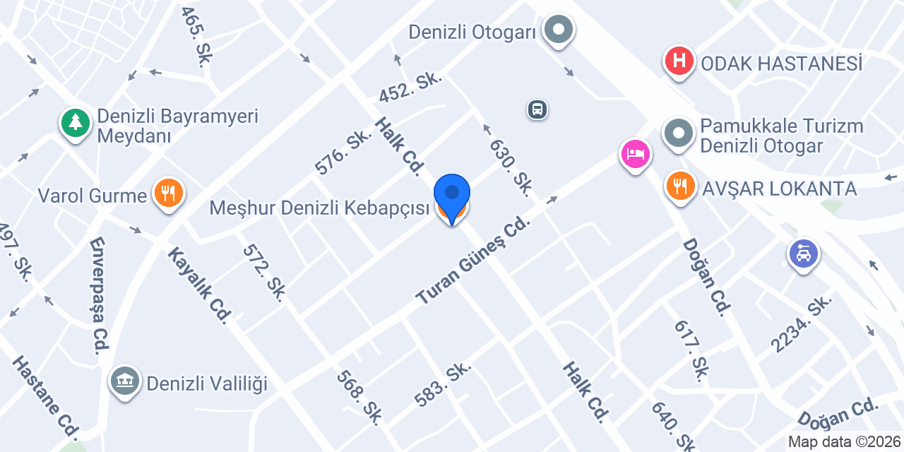 Meşhur Denizli Kebapçısı konumu
