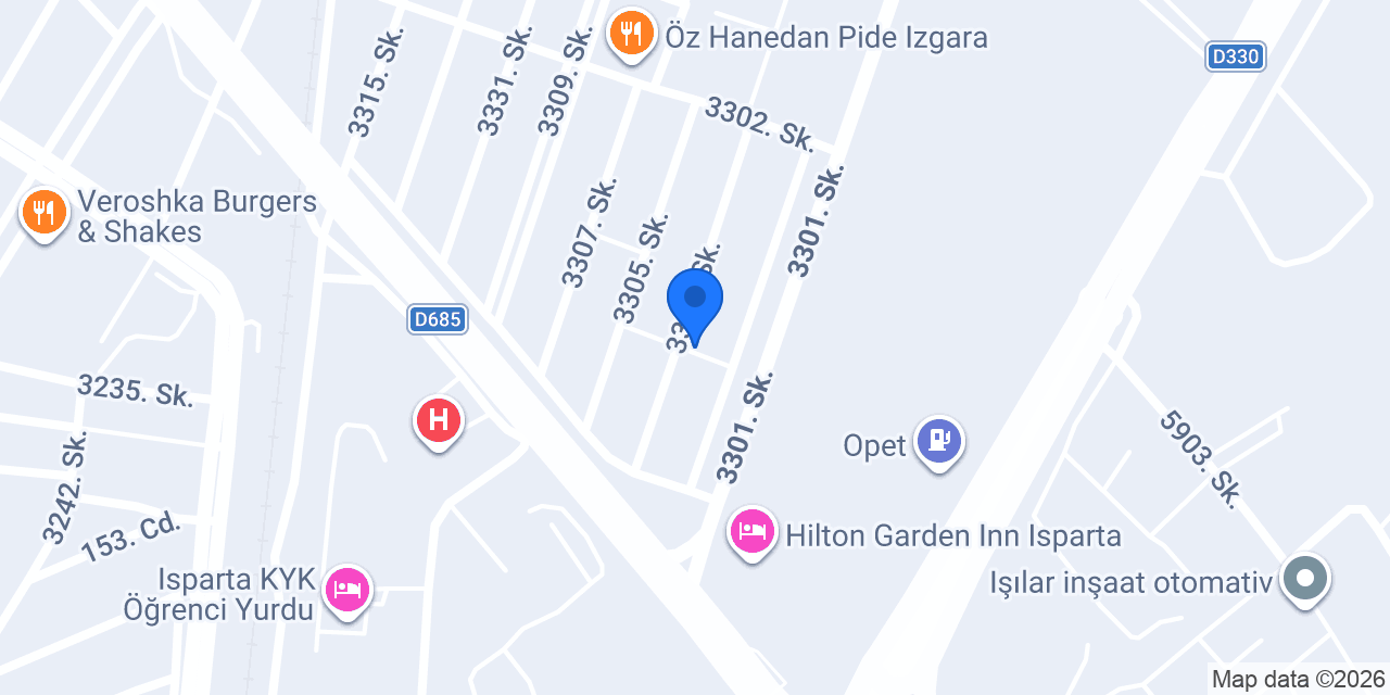 MERİÇ TURBO ISPARTA konumu