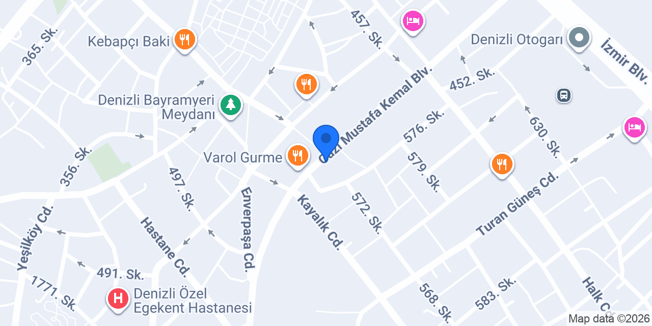 Ziraat Katılım Denizli Şubesi konumu