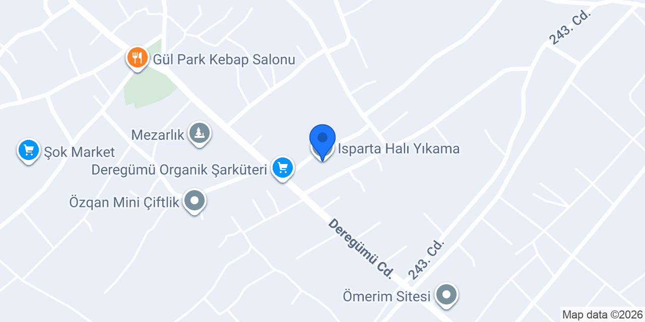 Isparta Halı Yıkama konumu