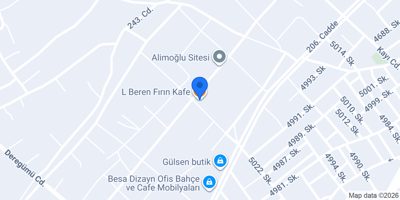 L Beren Fırın Kafe konumu