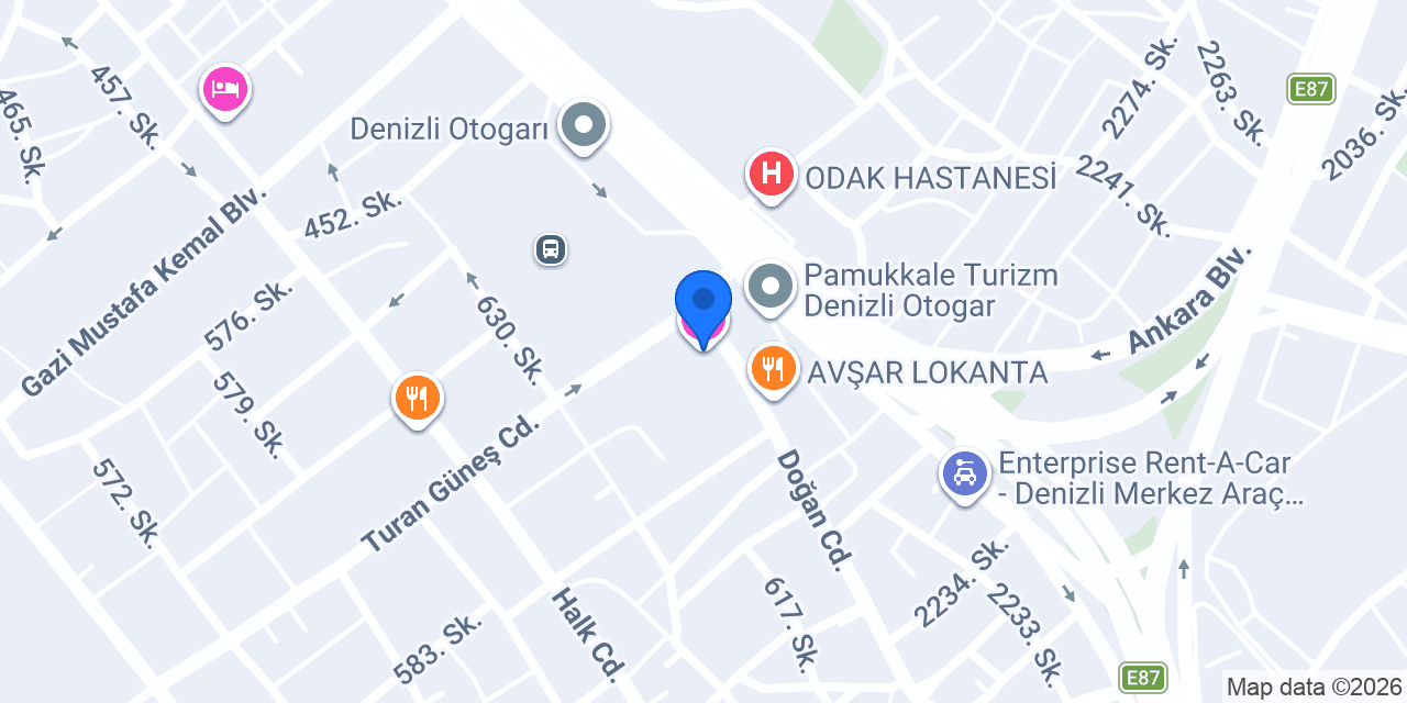 Çimenoğlu Otel konumu