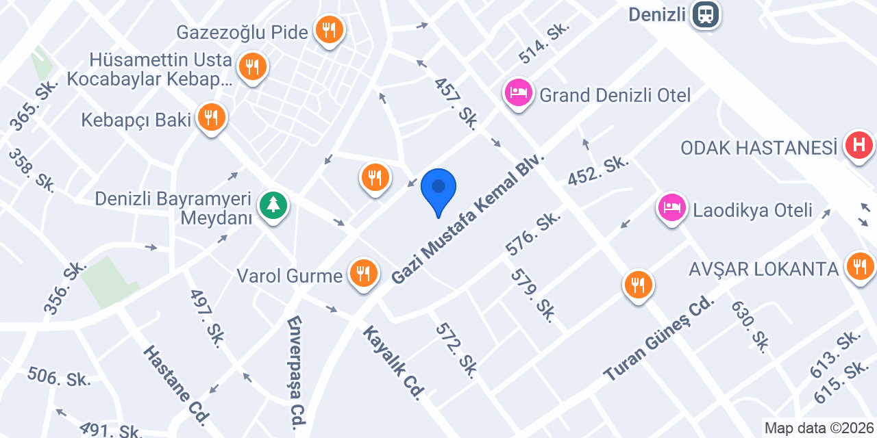 Şirinoğlu Faktoring Denizli Şubesi konumu