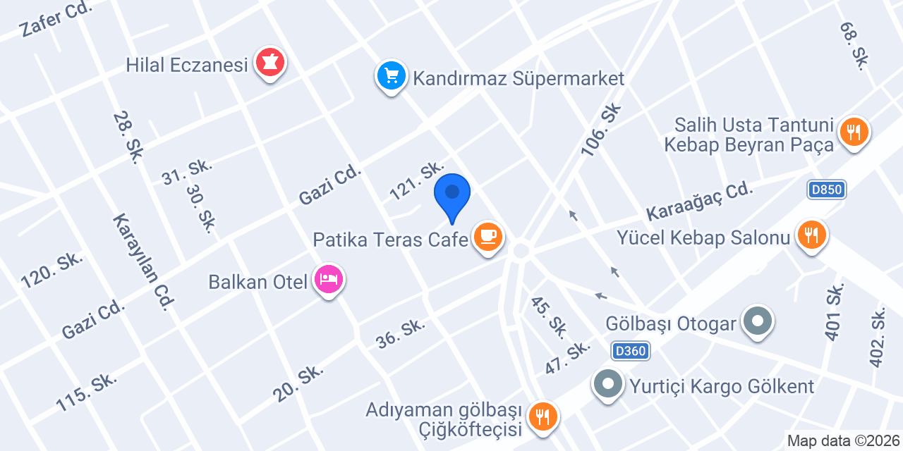 PTT Gölbaşı Merkez Müdürlüğü konumu