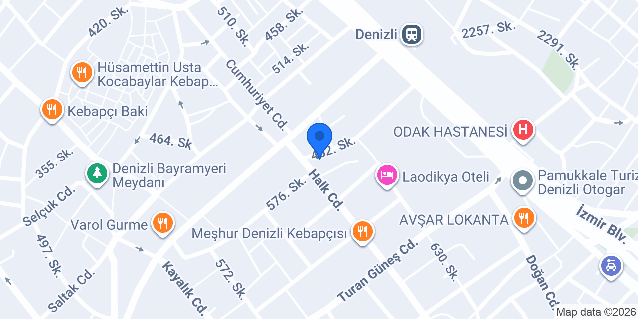 ZEBRA sürücü kursu konumu