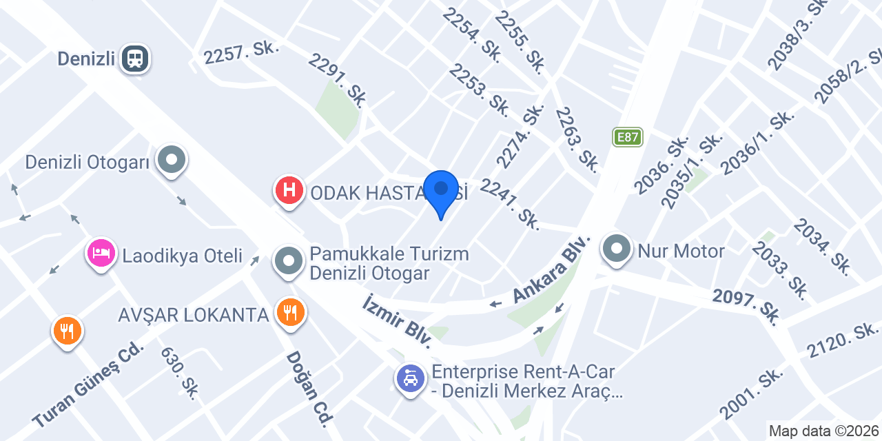 Denizli taksi konumu