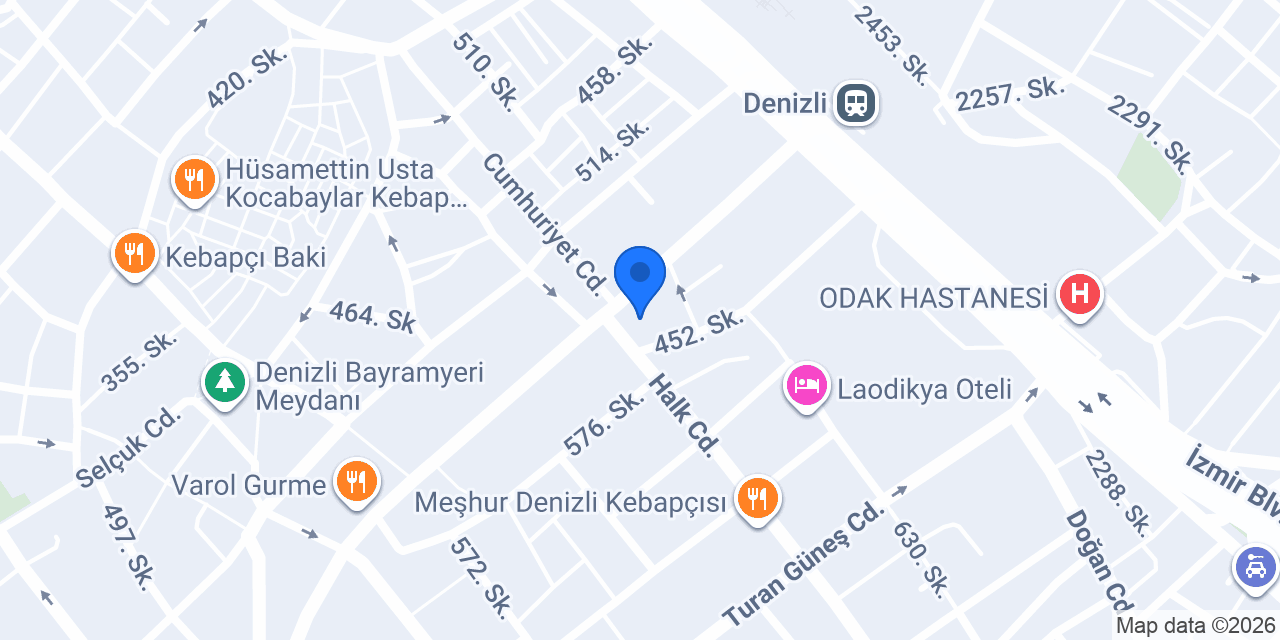 Denizli Kaleli Tmgdk konumu