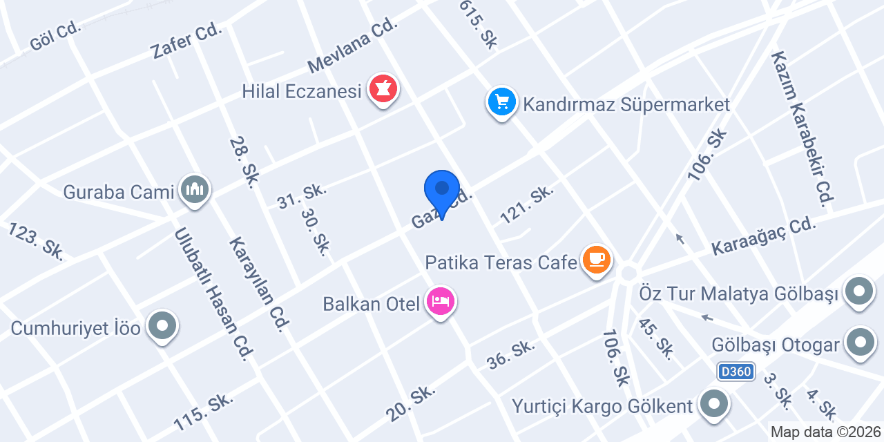 Gazi İlkokulu konumu